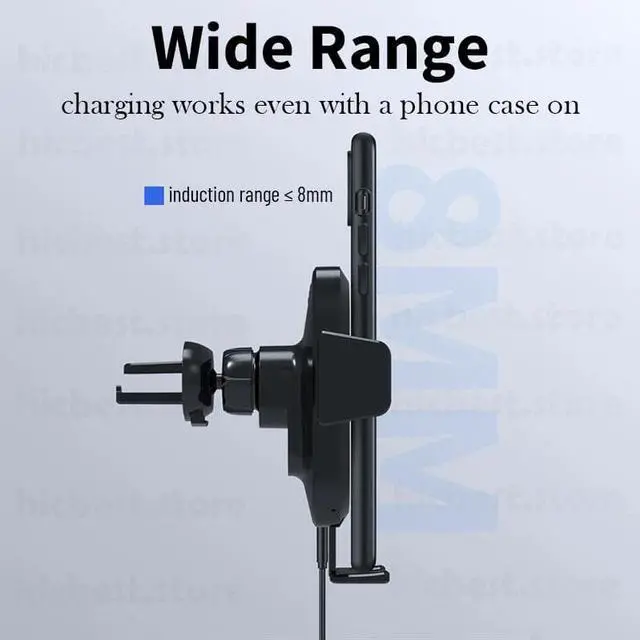 Alt view image 3 of 5 - 15W Wireless Car Charger Phone Holder for iPhone Wireless Charging Car Induction Charger Mount for iPhone 12 SE 11 8 Samsung S20