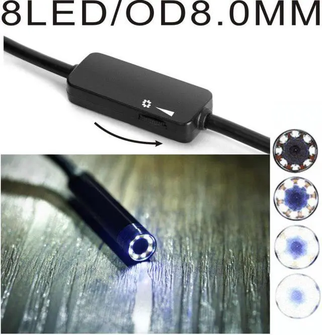 Alt view image 2 of 5 - 8mm 1200P 2M 5M 10M Semi-Rigied Wifi Endoscope Inspection Borescope Snake Video Flexible Camera For IOS Android Car Detection