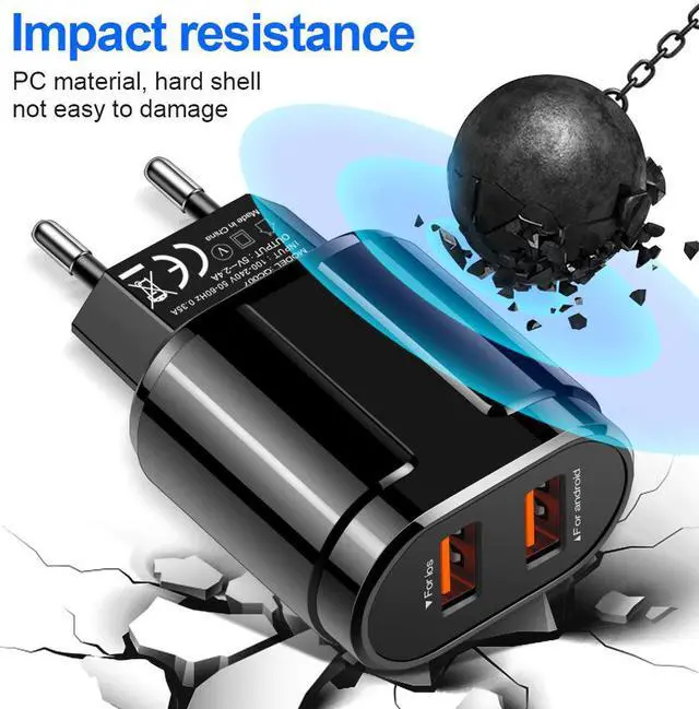 Main image of for iPhone Xs 7 3A quick charge 3.0 dual USB  eu us mobile phone  adapter 8 for   quick charge QC3.