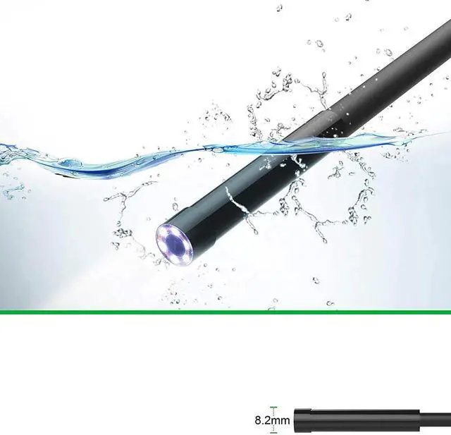 Alt view image 2 of 7 - 5M 7mm Endoscope Camera Flexible IP67 Waterproof Inspection Borescope Camera for Android PC Notebook 6LEDs Adjustable