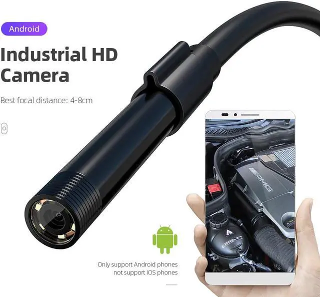 Alt view image 2 of 5 - 1M 2M 5M Endoscope Camera 5.5mm 7mm IP67 Waterproof 6 LED Borescope Car Inspection Camera For Android Loptop
