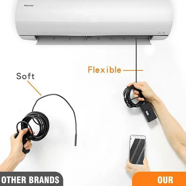 Alt view image 5 of 5 - 5.5mm Telescoping Wifi Endoscope Camera 1080P HD Semi-Rigid Snake Camera USB Endoscope Borescope IOS Endoscope For Iphone Tablet