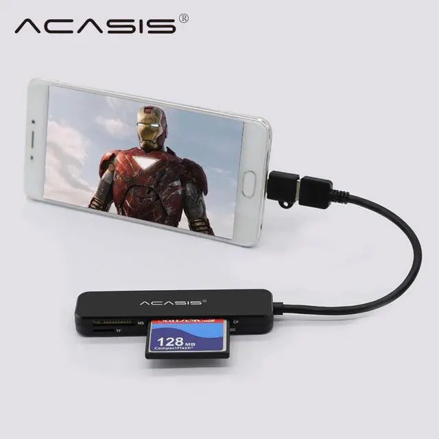 Alt view image 4 of 5 - USB 3.0 Card Reader SD Micro SD TF CF MS Compact Flash Card Adapter for Laptop OTG Type C to Multi Card Reader USB 3.0