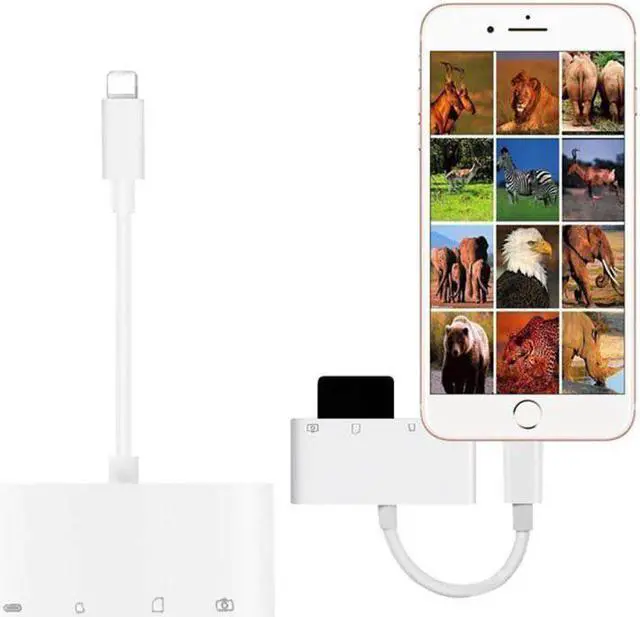 Alt view image 5 of 5 - 4in1 OTG Card Reader iOS Phone SD TF Memory Card Writer USB 2.0 Camera Connection Kit Adapter for iPhone X XS MAX XR 6 7 8 iPad