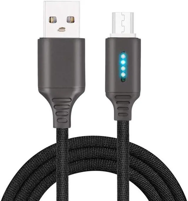 Main image of 1M Auto Cut-off LED Light Micro USB Cable 2.4A Fast Charge USB Data Cable For Android Mobile Phones Charge Data Cord USB Cable