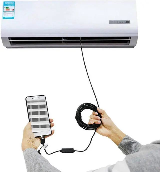 Alt view image 5 of 7 - 3-in-1 USB2.0 Micro USB Type-C Endoscope Inspection Borescope Camera HD 5.5mm Built-in 6 Adjustable LED Lights with 20M Cable