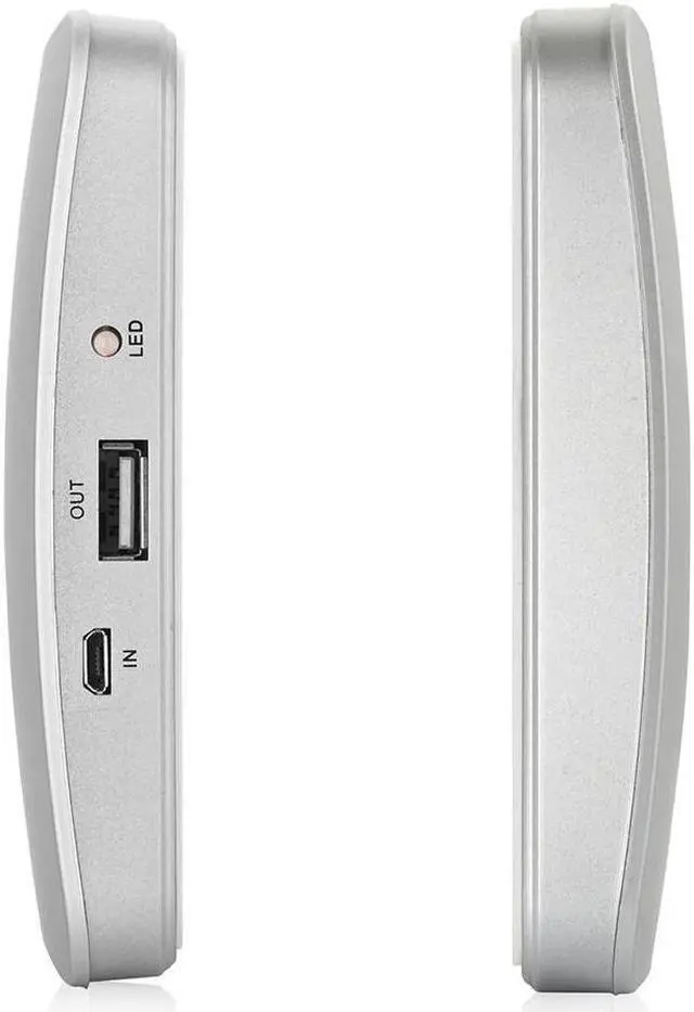 Alt view image 3 of 5 - Power Bank 1800/2600/5200mAh USB Charger Car Window Round Sucker Style Phone Charger Portable External battery