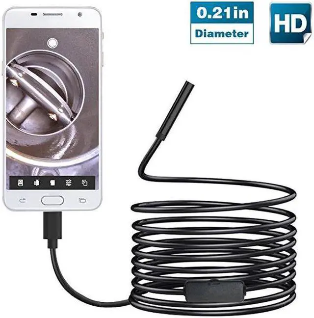 Alt view image 4 of 5 - 8mm Lens USB Android Camera 1m/2m/5m/10m Cable Waterproof Led Car Inspection Camera Snake Tube Endoskop