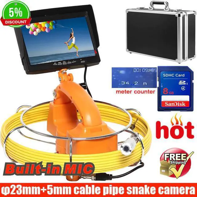 Main image of 50m AHD 960P DVR meter counter Drain Endoscope Pipe Inspection Camera Pipe Sewe audio Camera Waterproof audio Pipe Camera