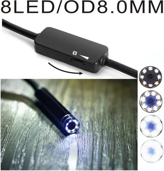 Alt view image 2 of 5 - 8mm Lens 5m hard Cable Type-c Interface Android phone and PC OTG Endoscope Camera Waterproof Borescope Inspection Camera