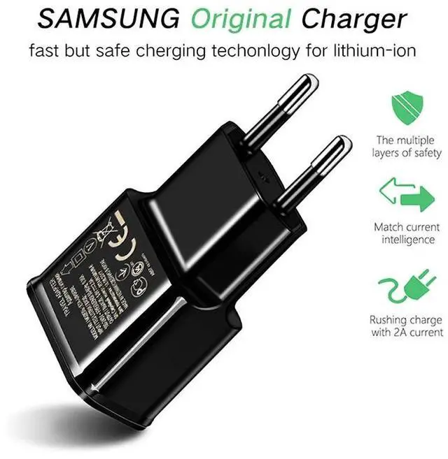 Alt view image 2 of 5 - 15W Charger For  Adaptive Fast Charge 5V3A Power Adapter USB 3.0 Type C Data Cable For Galaxy S10 S20 Note 8 9 10 A50 A70