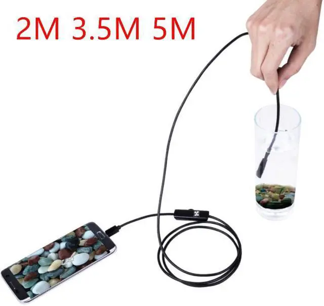 Main image of 5M 3M 2M 7mm Inspection Borescope Camera Endoscope Camera Flexible IP67 Waterproof for Android PC Notebook 6LEDs Adjustable
