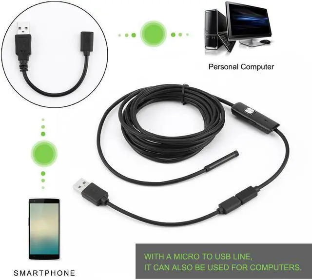 Alt view image 3 of 7 - 720P Mini USB Camera Industrial Endoscope Inspection Camera Endoscopes camera Waterproof With 6 Led for Windows Macbook Phone