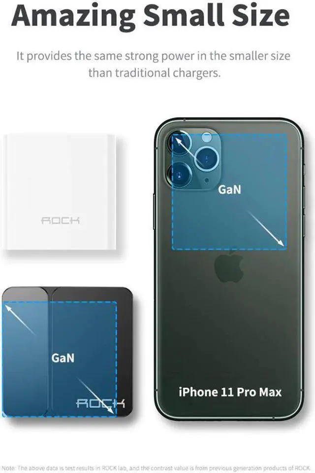 Alt view image 3 of 5 - GaN 65W Fast PD Charger for iPhone 11 Pro Macbook 3 Port USB Type C QC 4.0 Charger Foldable Adapter Wall Charger for