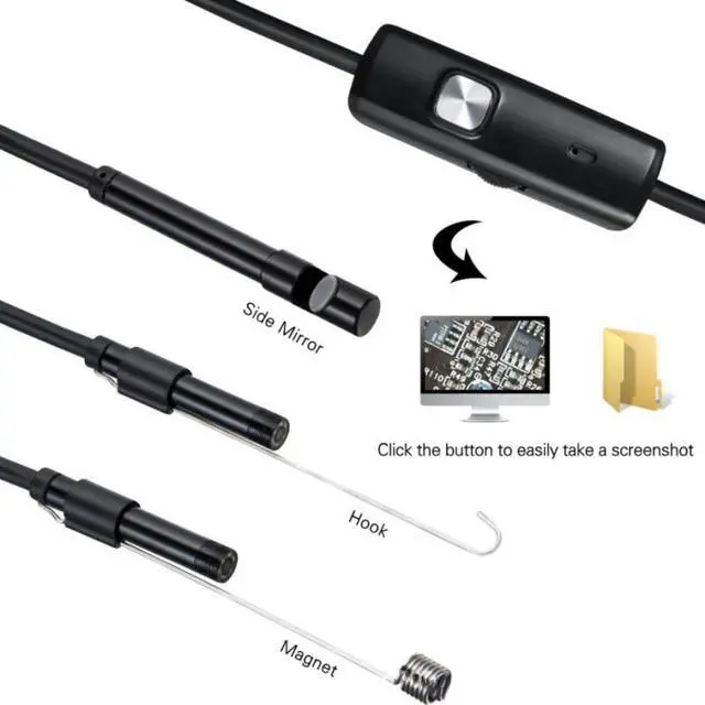 Alt view image 5 of 5 - 5M 3M 2M 7mm Inspection Borescope Camera Endoscope Camera Flexible IP67 Waterproof for Android PC Notebook 6LEDs Adjustable