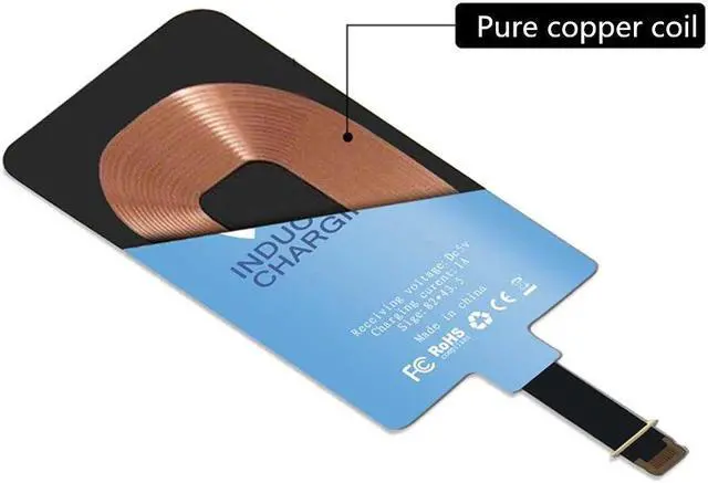 Alt view image 2 of 5 - Qi Wireless Charger Receiver Fast Charging for wireless charger Pad Coil for  huawe iphone  phone Type-C/Type-A