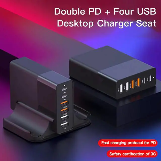 Main image of 2020 48/65/75w PD QC3.0 Dual Protocol Fast Charge 4/5/6 Port Multi-Function USB Fast Charger Multi-Function Smart Charging Head