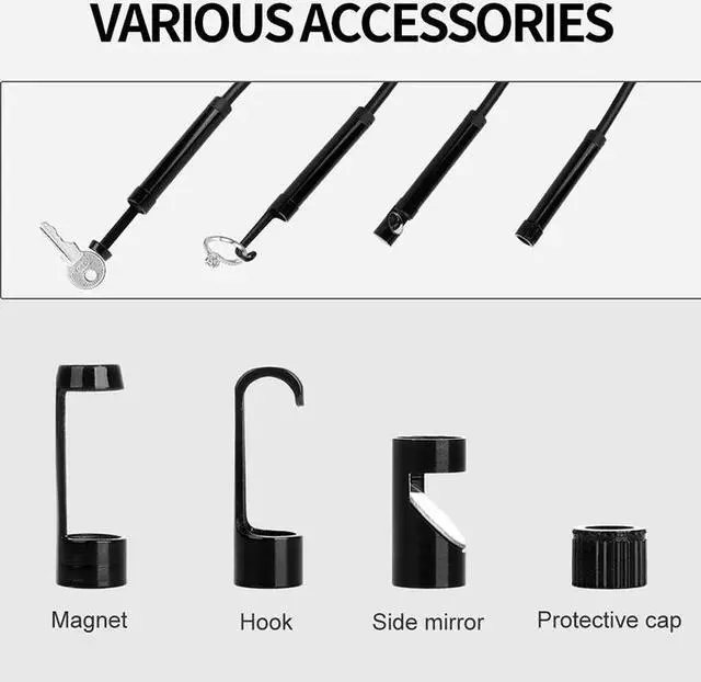 Alt view image 3 of 5 - 5.5mm 1080P HD Inspection Camera 3X Zoom Wireless Endoscope Camera 2MP Semi-Rigid Snake Camera For Inspecting Engine Sewer