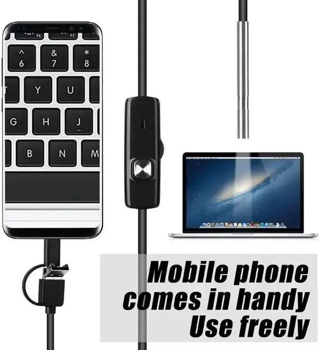 Alt view image 5 of 5 - 1Set 3IN1 Industrial Endoscope Camera 3.9MM Mini Waterproof USB Borescope Inspection Camera for Android OTG Phone PC Kit
