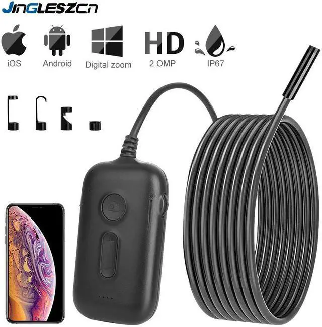 Main image of 3X Zoom 1920*1080 HD Wireless Inspection Camera 2.0MP 5.5mm WiFi Borescope Semi-Rigid Snake Camera for Android & iOS iPhone