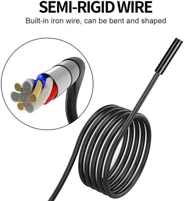 Alt view image 5 of 5 - 5.5mm 1080P HD Inspection Camera 3X Zoom Wireless Endoscope Camera 2MP Semi-Rigid Snake Camera For Inspecting Engine Sewer