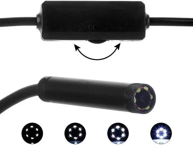 Alt view image 2 of 5 - Endoscope Camera HD720P 1m 1.5m 2m 3.5m 5m Soft Hard Cable 8mm Waterproof Iphone Android Windows Car inspection borescope
