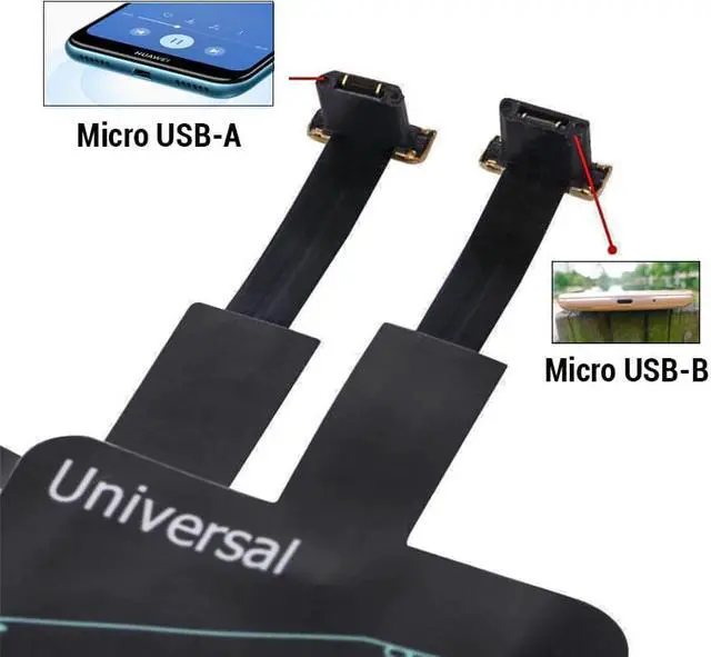 Alt view image 3 of 5 - Wireless Charger Receiver For iPhone 7 6 Plus 6s 5 Micro USB Type C Wireless Charging Adapter Connector For