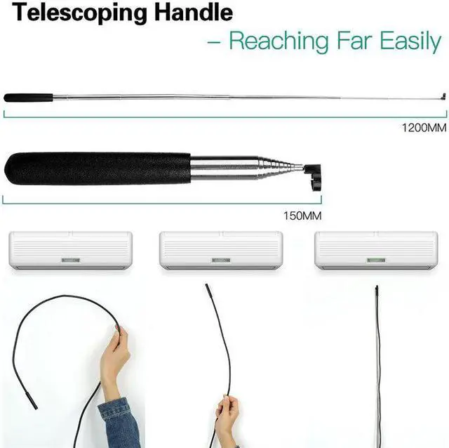 Alt view image 4 of 5 - 10M Full HD 1200p Endoscope Camera Industrial Wifi IP68 Waterproof Borescope Mini Hard Tube Inspection Camera For PC Android/iOS