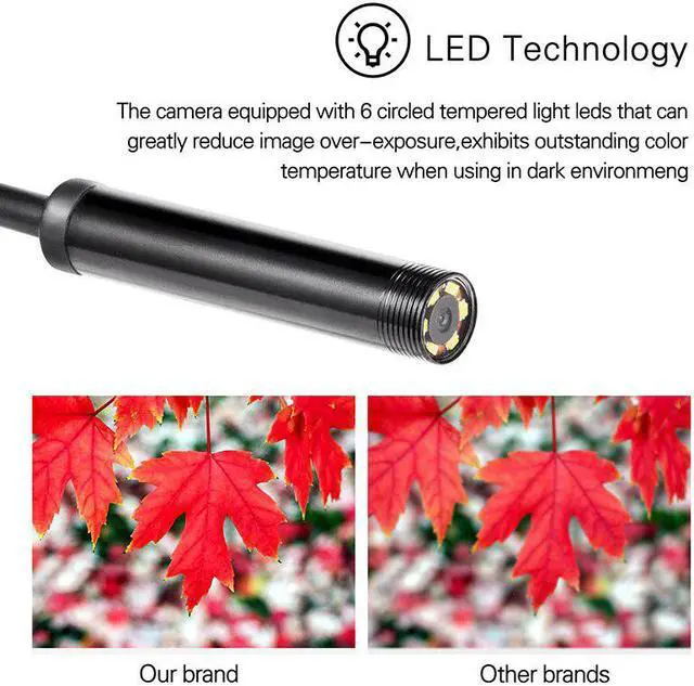 Alt view image 2 of 5 - 7MM Type-c Android USB Endoscope Camera 3 in 1 USB Mini Endoscope Borescope Inspection Camera For Windows & Macbook PC Android