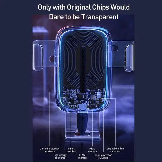 Alt view image 5 of 5 - 15W Wireless Car Charger for Mobile Phone Holder Stand Car Air Vent Mount Holder Fast Wireless Charging Car Phone Holder