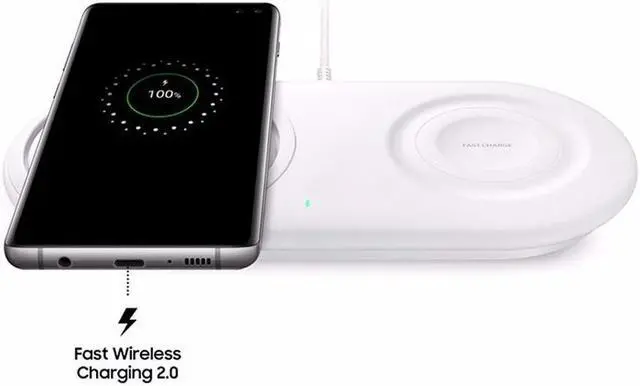 Alt view image 5 of 5 - Charger 2 in 1 Fast Charging Phone Charger Pad For Samsung Galaxy S10/S10+/Watch S2/3 Fast Charger Quick Charge Type C