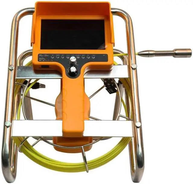 Alt view image 3 of 5 - 512hz locator sonde camerapipe inspection camera drain sewer camera 7inch LCD monitor long spring 23mm camera meter counter