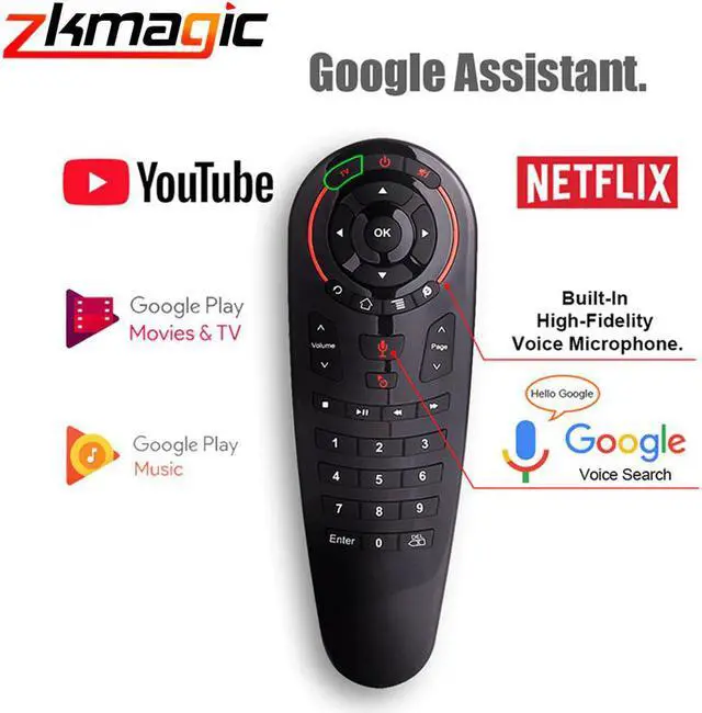 Main image of Voice Remote control 2.4G Wireless Air Mouse IR learning Gyro Sensing Smart remote control for google Android TV BOX Game PC