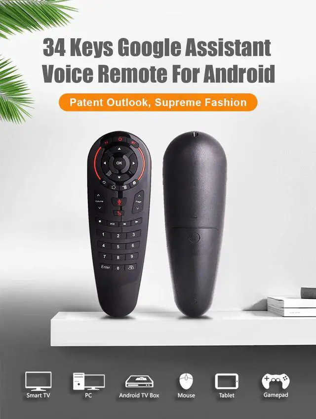 Alt view image 3 of 5 - Voice Remote control 2.4G Wireless Air Mouse IR learning Gyro Sensing Smart remote control for google Android TV BOX Game PC