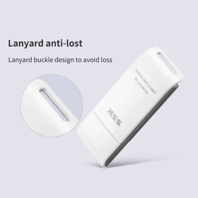 Alt view image 5 of 5 - Card Reader USB 3.0 to SD Micro SD SDXC TF Card Reader for Laptop Tablet Smart Memory Card Reader Adapter Blue White