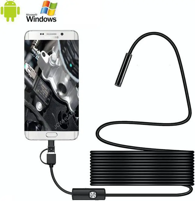 Alt view image 2 of 5 - 1080P Endoscope 8mm Lens USB/Type-C PC Android Endoscope Camera Borescope Waterproof Take Photos Inspection Endoscope Camera