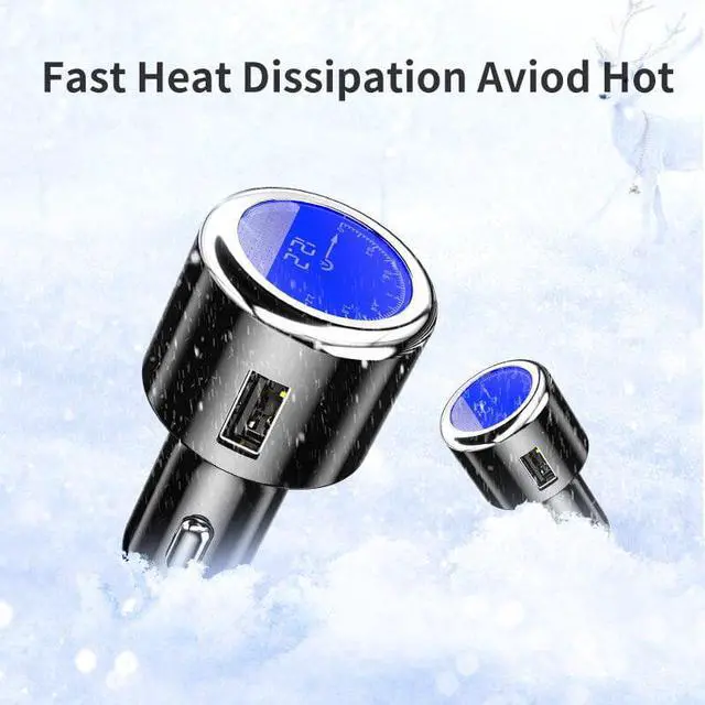 Alt view image 4 of 5 - i Luxury LCD 5A USB Car Charger For Samsung S9 S10 Quick USB 3.0 3.1 Fast Charge For iPhone 11 Huawei P30 Pro Oneplus 7 X