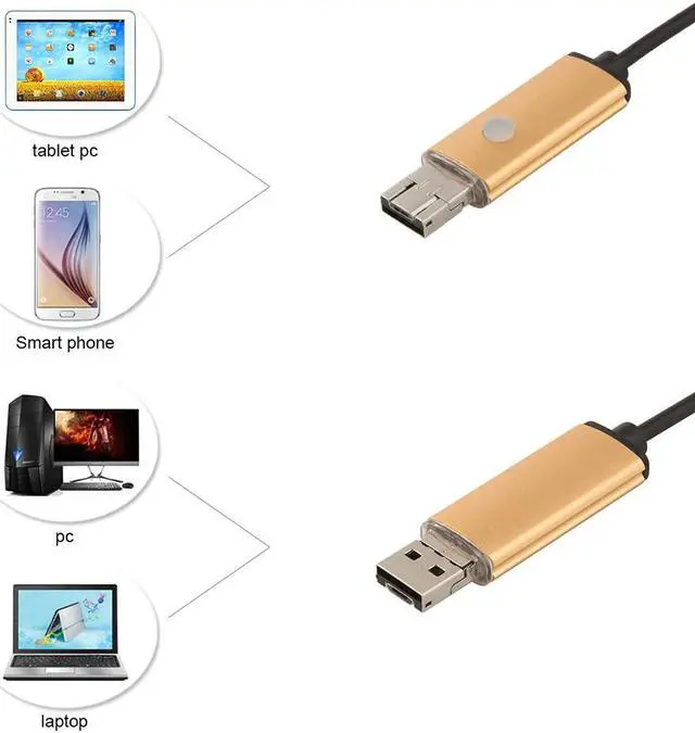 Alt view image 3 of 5 - Android Endoscope Waterproof Borescope Micro USB Inspection Video Camera 5.5mm lens 10M 6 leds Hd 640*480 For Smart