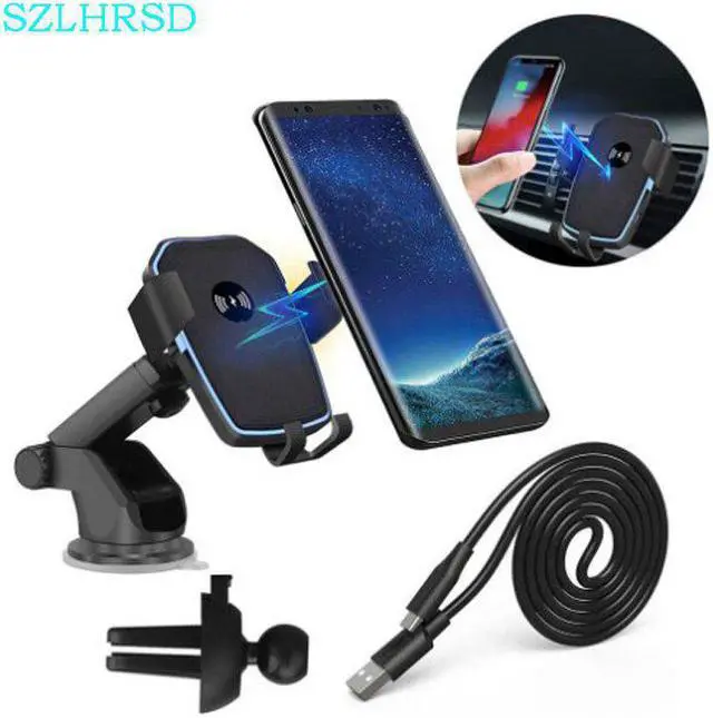 Alt view image 2 of 5 - Note 20 Car Mount Qi Wireless Charger For Samsung Galaxy Note20 Ultra Quick Charge 10W Fast Car Phone Holder Stand