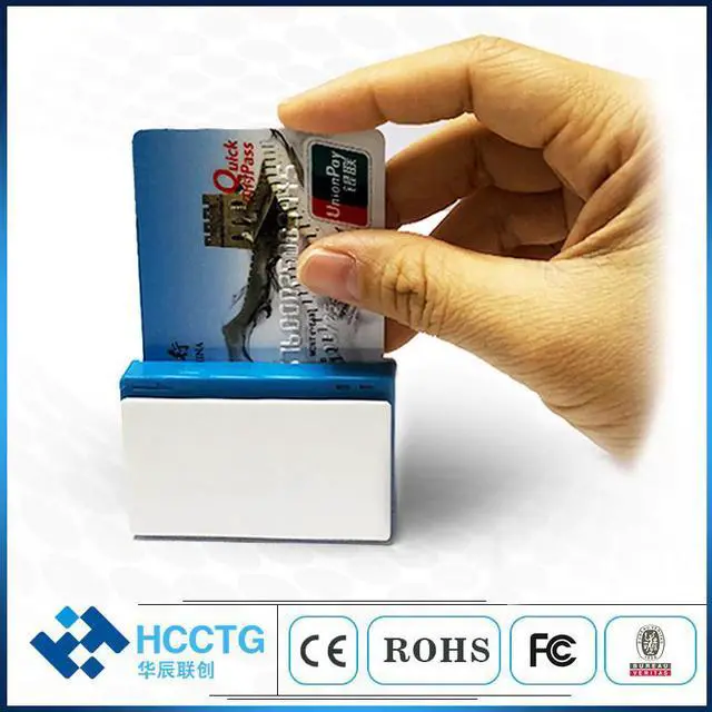 Alt view image 3 of 5 - Size EMV Mobile Smart Card Reader Bluetooth Magnetic+CHIP IC track 1 2 3 Smart Mobile POS with Free SDK MPR100