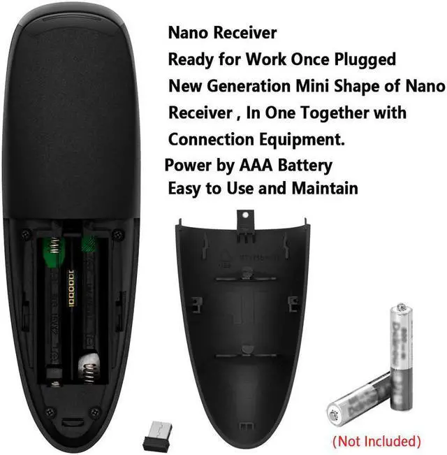 Alt view image 4 of 5 - Air Mouse remote control Voice search with 2.4G USB Receiver Gyro Sensing Mini Wireless Smart for Android TV BOX HK1 X96mini