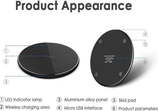Alt view image 4 of 5 - 10W Qi Wireless Charger Pad for  Galaxy S8 S9 S10 For iPhone 11 Pro Max Nokia Nexus 4 Mobile Phone Fast Charging Adapter