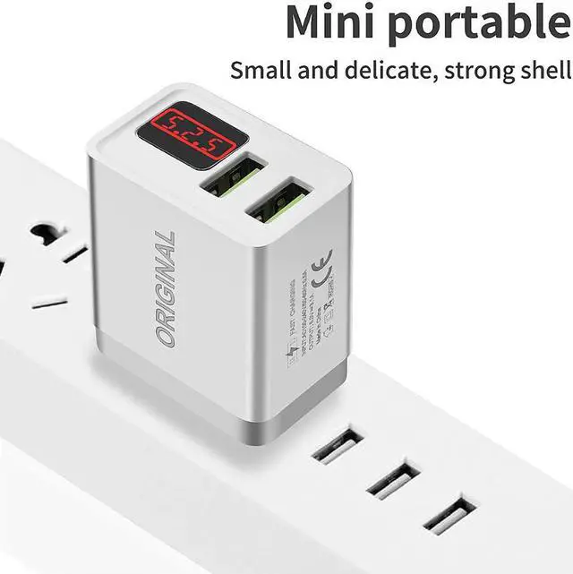 Alt view image 5 of 5 - LCD Digital Display USB Charger 5V 3.1A Max Fast Charger for    Charging for iPhone Charger Adapter