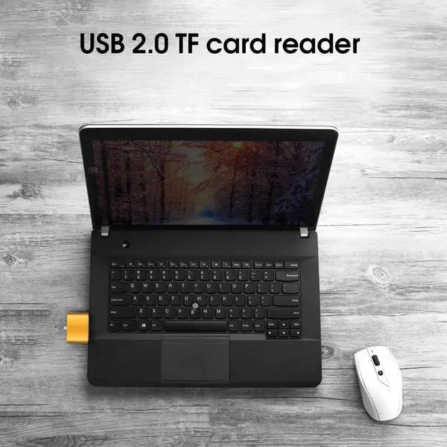 Alt view image 5 of 5 - USB 2.0 TF Card Reader Micro SD TF T-Flash Memory Card Adapter Lightweight Portable High Speed Card Reader Interface
