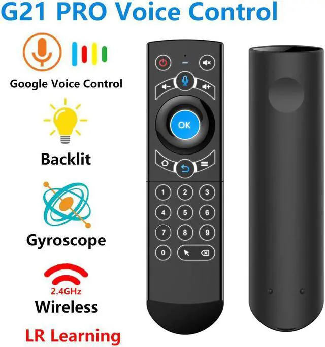 Main image of PRO 2.4G Smart Voice Remote Control Backlit Gyro IR Learning Wireless Air Mouse for X96 Mini H96 MAX Android TV Box vs G20