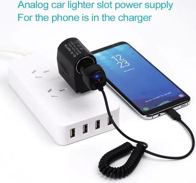 Alt view image 5 of 5 - 5v 2a Car Fast Charger With Cable Mobile Phone Car CellPhone Charger For iPhone 6 6s 8 X XR  S9 S8
