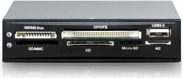 Alt view image 2 of 4 - 2.0 Card Reader Hub 3.5 Front Panel TF Flash MiniSD Micro SD Card Slot MMC MS CF XD CF Hight Speed Card Reader Floppy Box