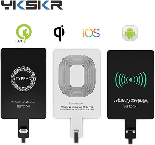 Main image of USB Type C Universal Fast Wireless Charger adapter For Samsung huawei For iPhone For Android Qi Wireless Charging Receiver