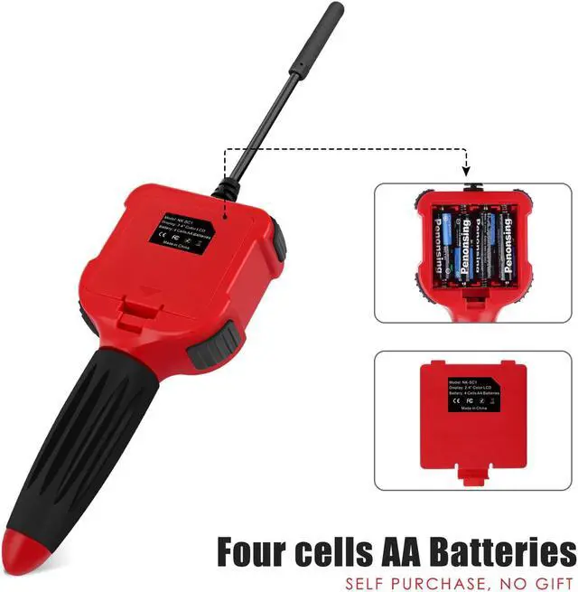 Alt view image 4 of 5 - Industrial HD Endoscope with 2.4Inch LCD Screen 8mm Borescope Inspection Camera 1.2m Cable USB Waterproof En