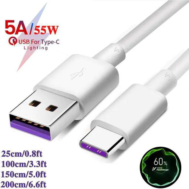 Main image of 5A Fast charging Cable for vivo NEX 3 5G/NEX 3/iQOO Pro 5G / iQOO Pro / iQOO/ iQOO 3 5G/X30 Pro/X30 USB C type-c cable charger